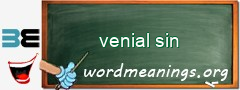 WordMeaning blackboard for venial sin